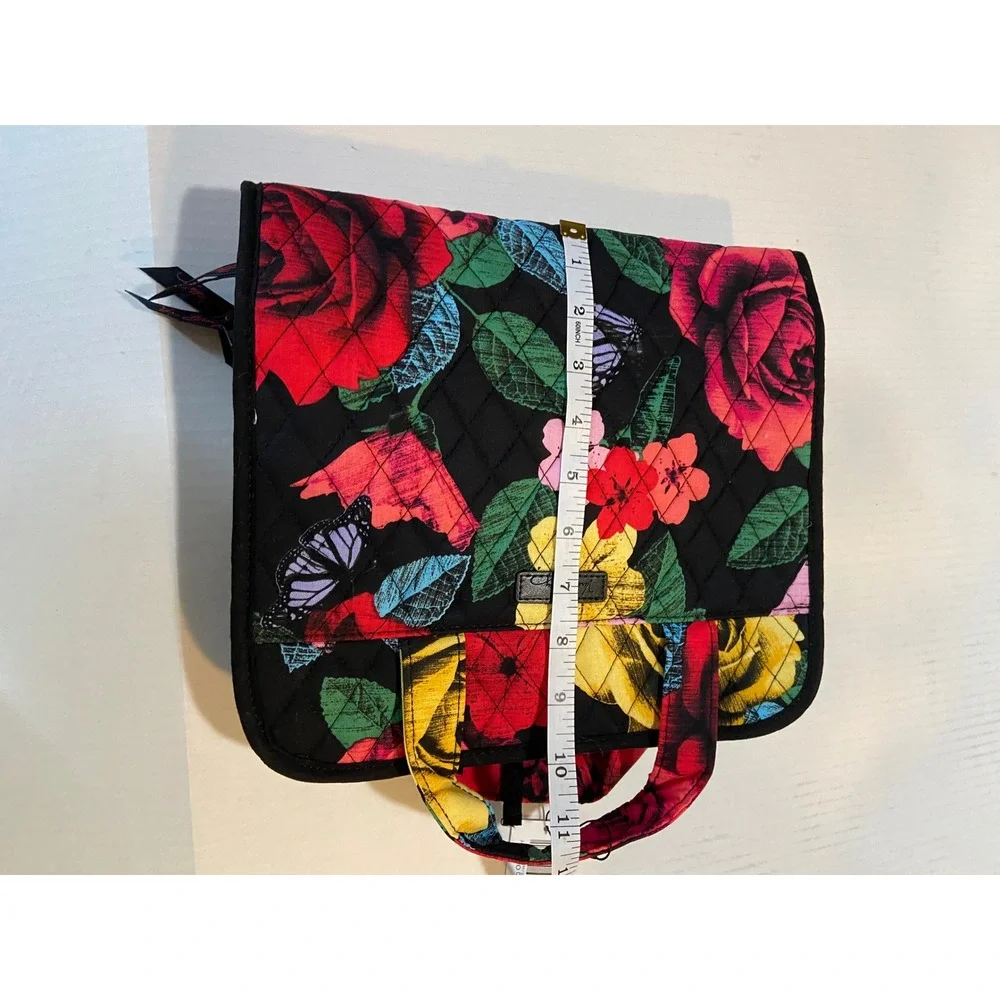 Vera Bradley Hanging Organizer Havana Rose Quilted Travel Toiletry Bag NEW